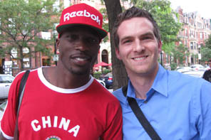 Matt Raymond with Chad Ochocinco