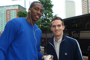 Matt Raymond with Dwight Howard