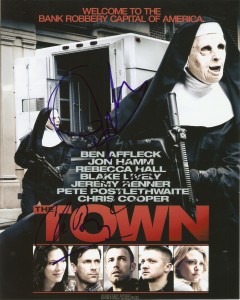 The Town 8x10 signed by Affleck, Renner and Hogan