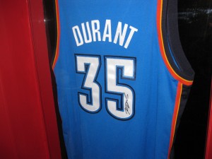 Kevin Durant autographed jersey