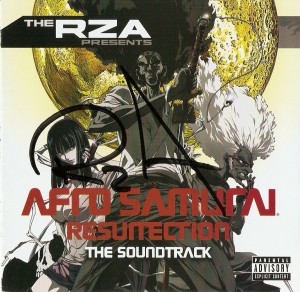 RZA autographed CD booklet