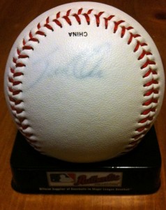 Bobby Abreu autographed baseball