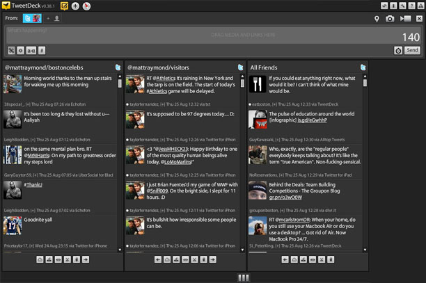 A view of Matt's TweetDeck dashboard