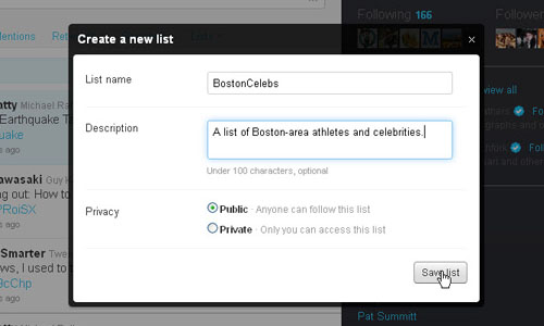 Building a Twitter List: Step 2