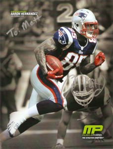 Aaron Hernandez autographed 8x10