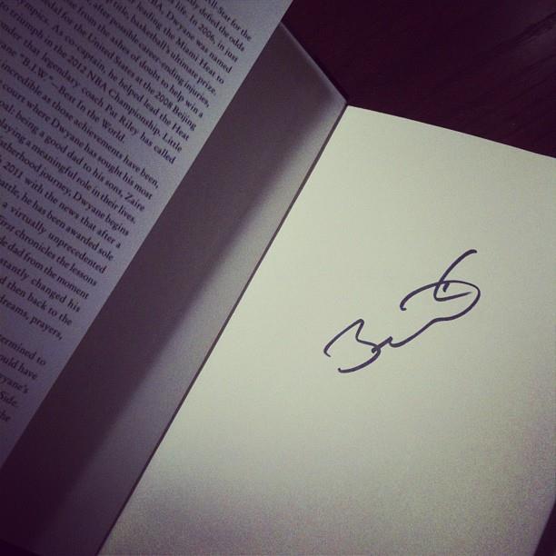 Dwyane Wade autographed book