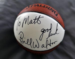 Bill Walton autographed mini basketball