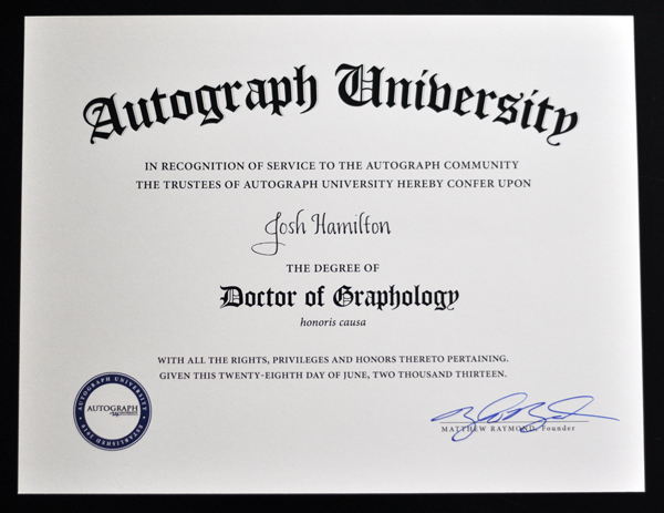 Josh Hamilton diploma