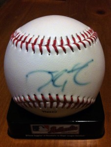 Dustin Pedroia autographed baseball